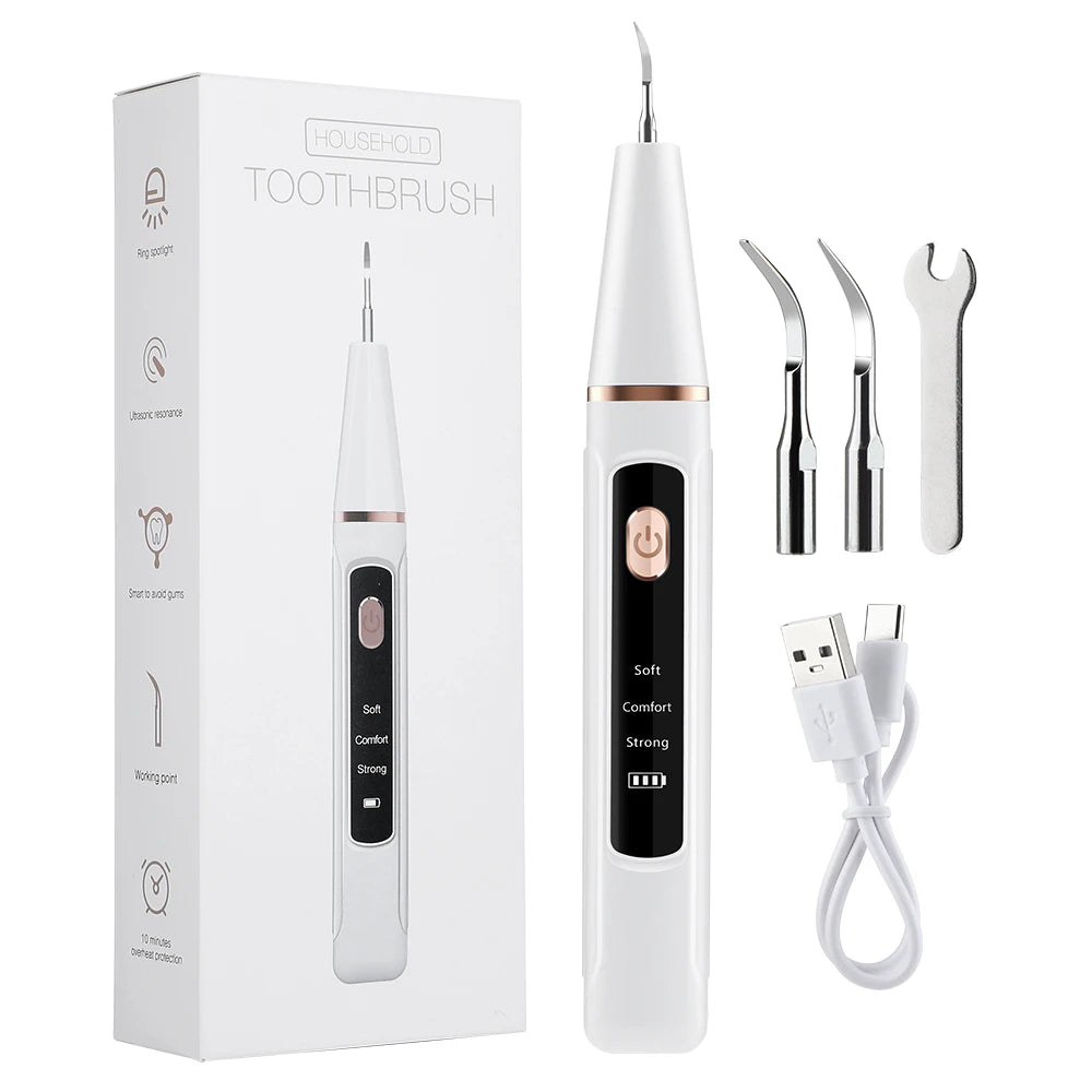 Ultrasonic Teeth Tartar Cleaner Dental Scaler Electric Teeth Cleaner Teeth Whitening Stain Calculus Plaque Remove Tartar Scraper